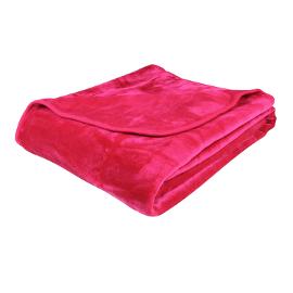 Βελουτέ κουβέρτα μονή Polo color / Fuchia - Manterol