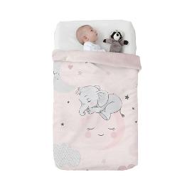 Κουβέρτα Baby Vip Sleeping Elephant pink , Manterol